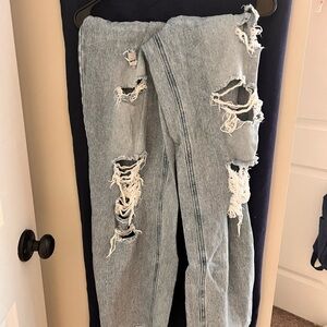 empyre ripped wide leg jeans